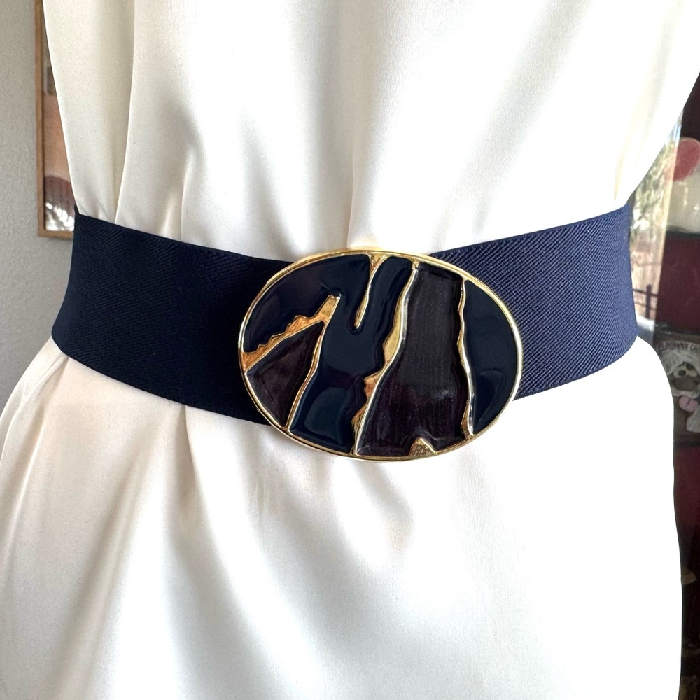 Vintage Black and Gold Women's Belt